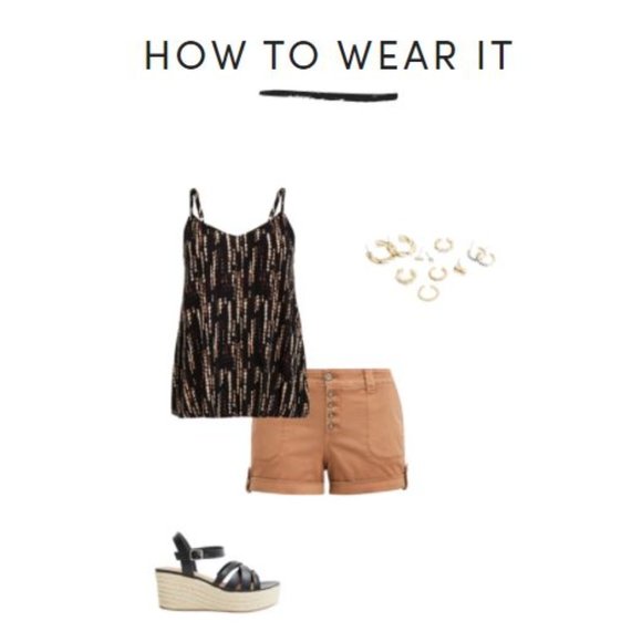 Torrid Size 1X 14-16 Sophie - Black Ikat Crinkle Gauze Cami - Picture 7 of 7